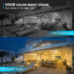 vivid color night vision home security camera