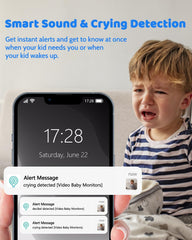 Sound and crying detection baby monitor camera