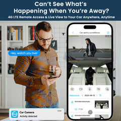 4G LTE Car Dash Camera Front and Cabin with SIM Card