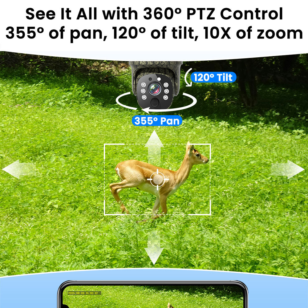 H40 4MP Outdoor Solar Surveillance Camera with 4G SIM Card