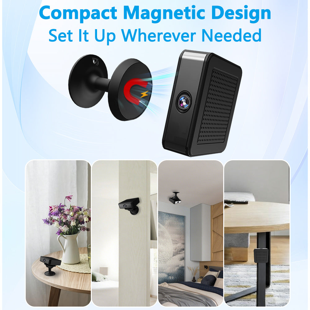 4K Small No Wifi Security Camera with Night Vision UCOCARE C08 Mini Camera Wireless with 3 Modes