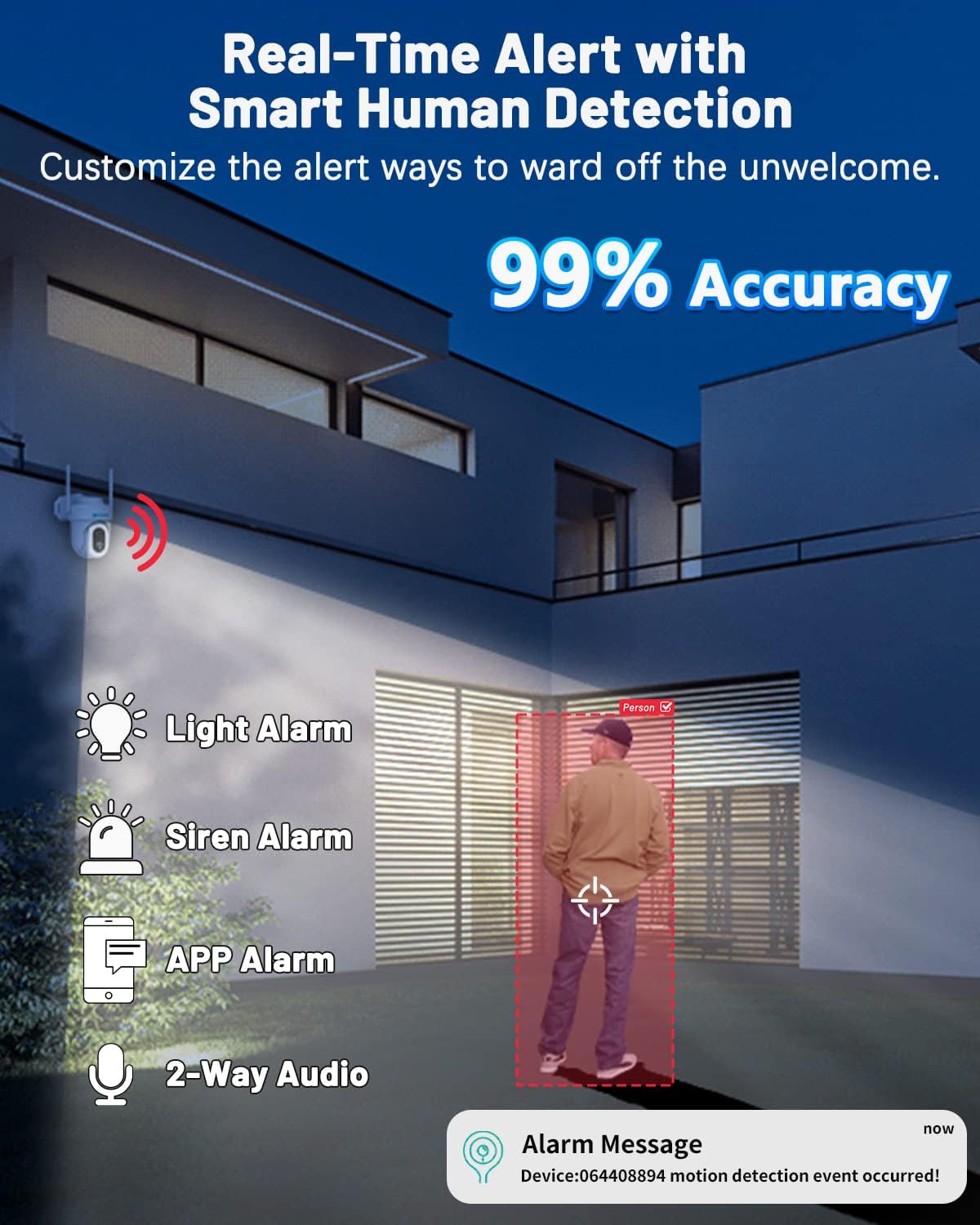 Smart Human Detection and Alert, home security cameras