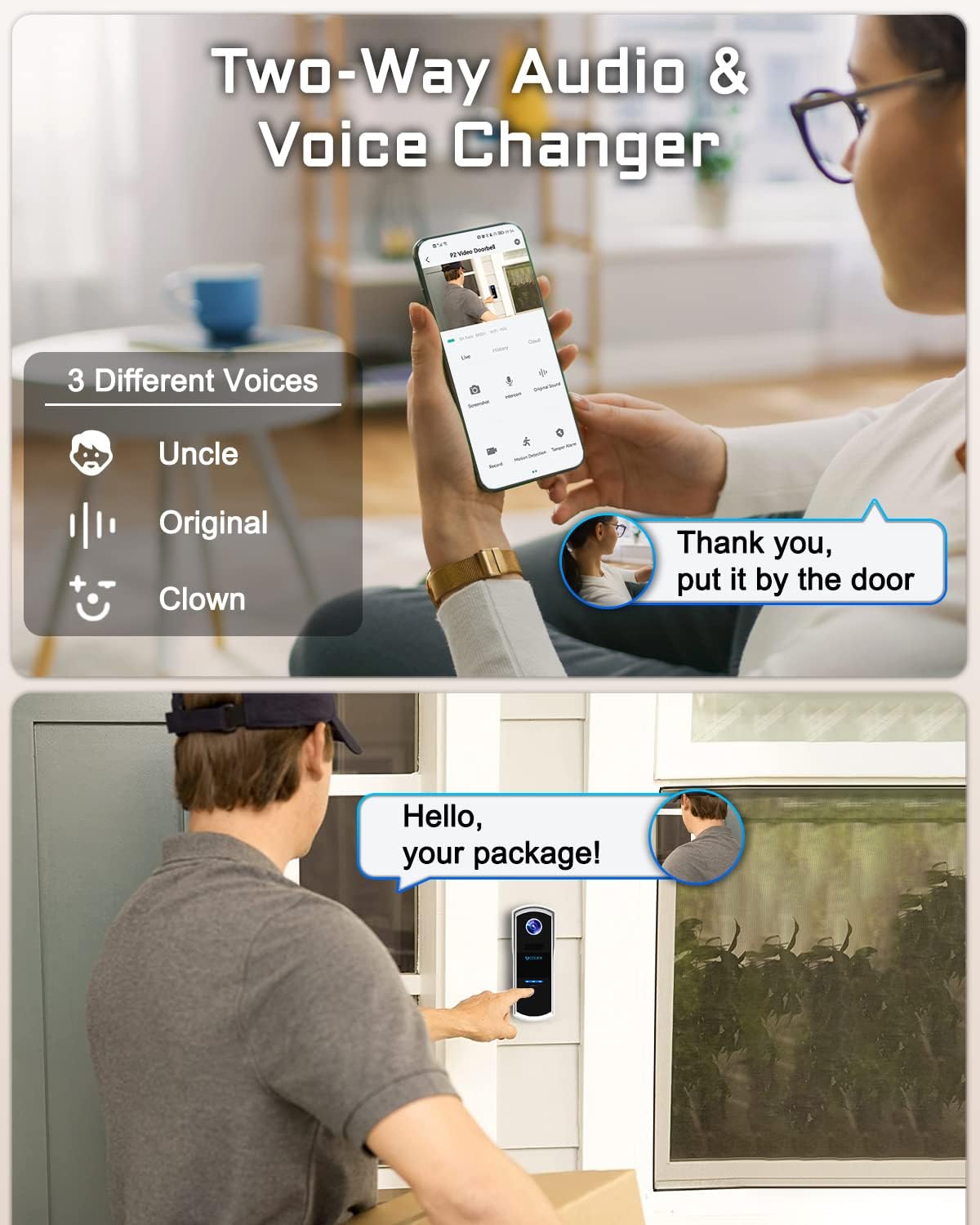 two-way audio and voice changer