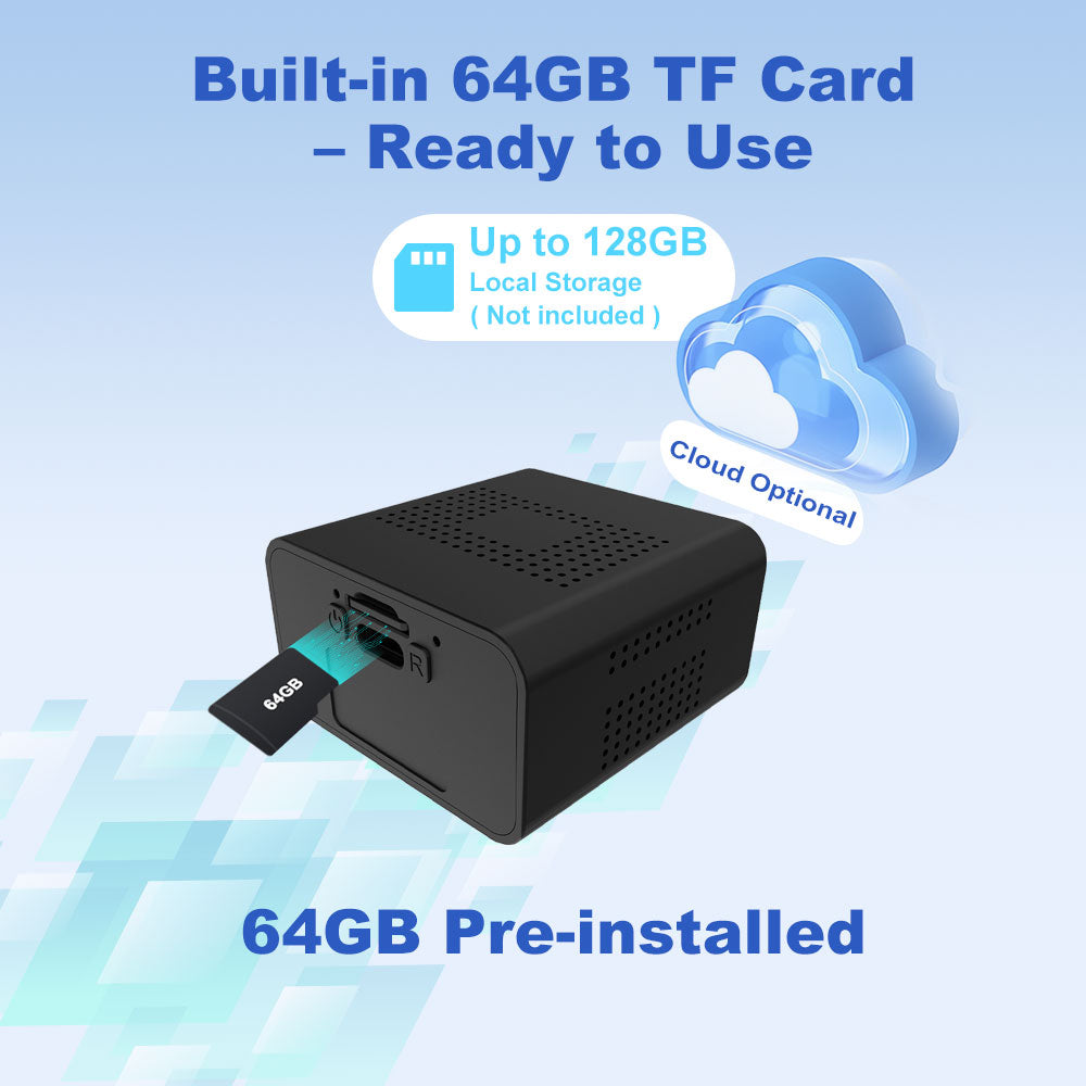 Spy Camera SW06, 4K Mini No WiFi Security Camera with 3 Modes