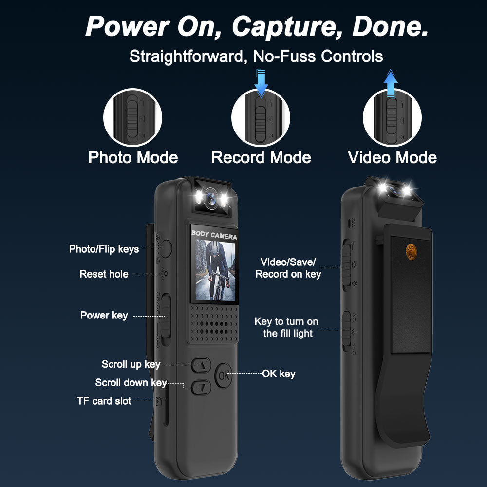 Mini Sports Camera CS15, Body Camera with 64GB TF Card