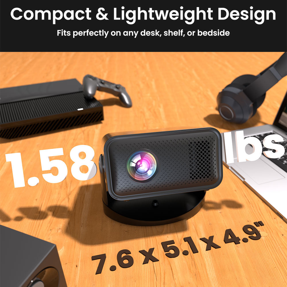 4K Mini Portable Smart Projector with WiFi and Bluetooth V18