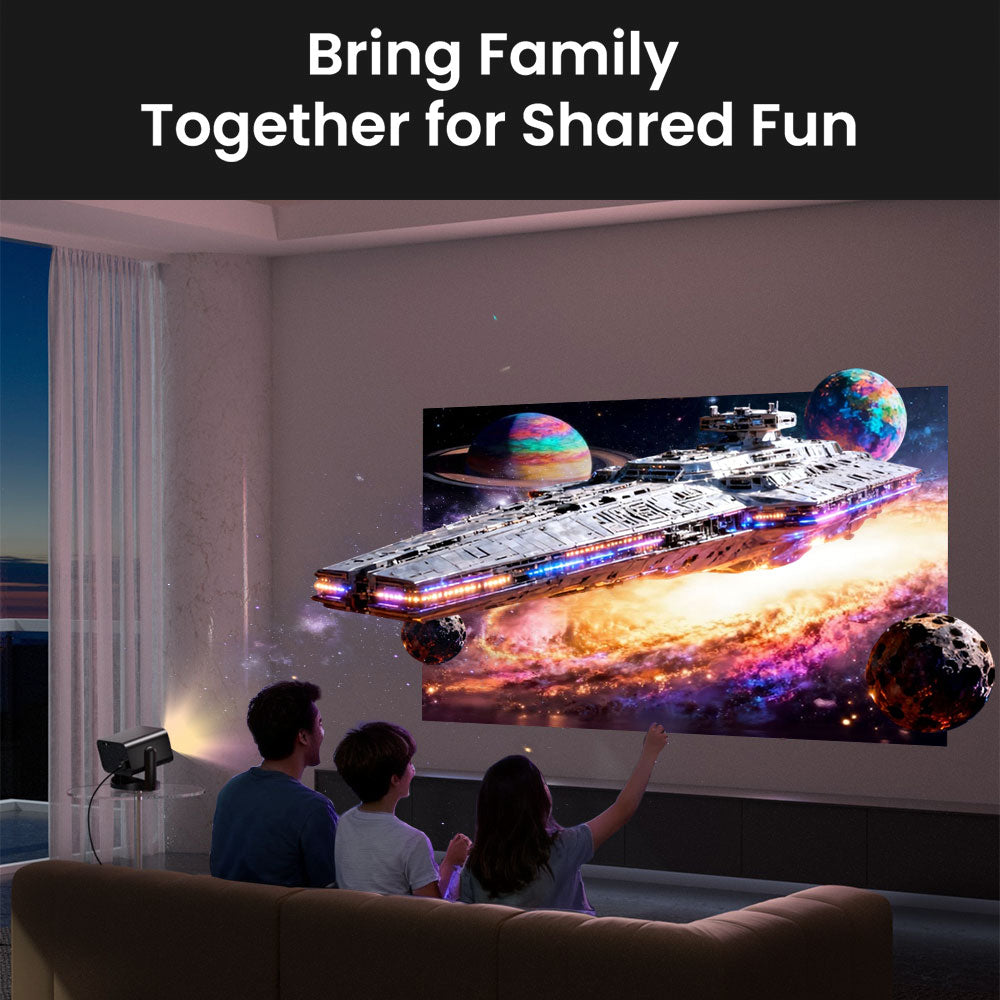 4K Mini Portable Smart Projector with WiFi and Bluetooth V18