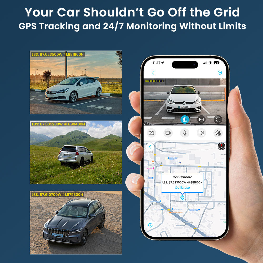 4G LTE Car Dash Camera Front and Cabin with SIM Card