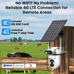 Q70 AOV Outdoor Solar 4G LTE Surveillance Camera
